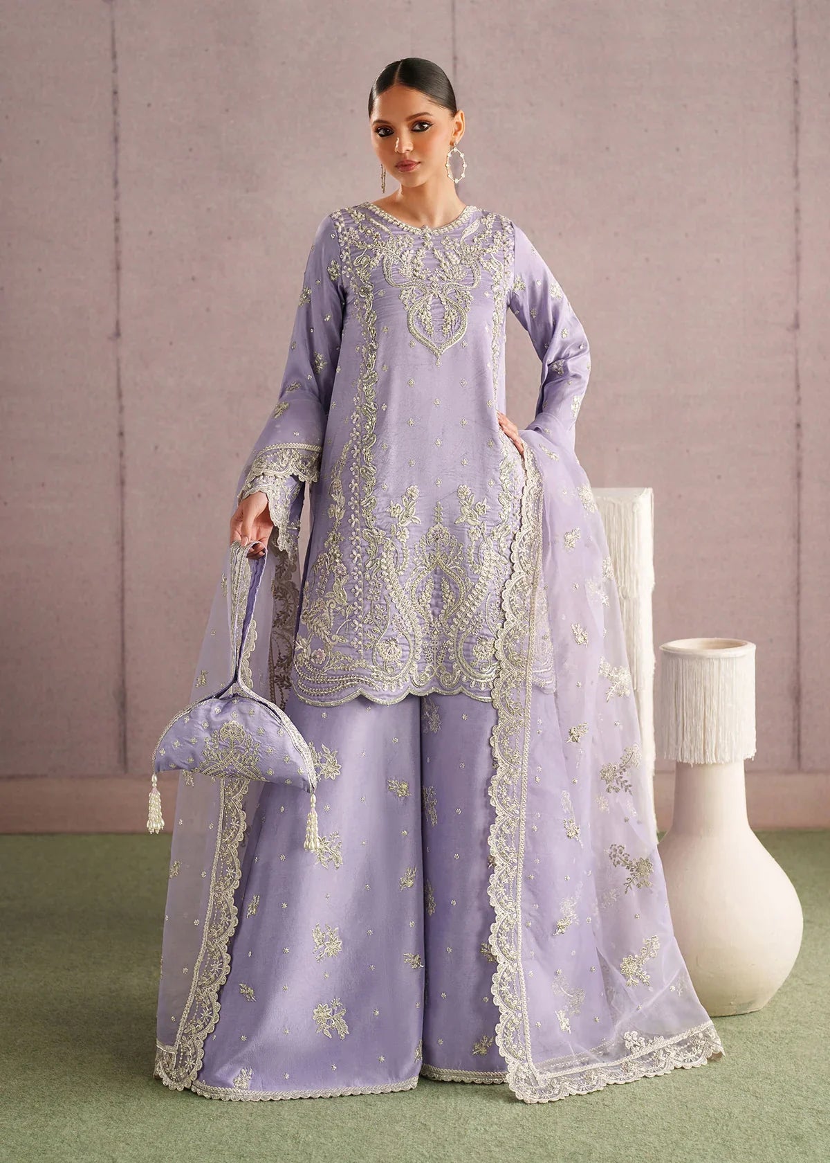 Zareen Women’s Embroidered 3‑Piece Ethnic Ensemble – Elegant Festive Outfit by Laam Premium