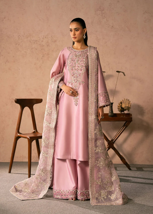 Elaris Dusty Rose Women’s Embroidered 3‑Piece Festive Ensemble – Elegant Ethnic Outfit by Laam Premium